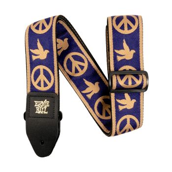 ERNIE BALL - 4699 TRACOLLA NAVY BLUE AND BEIGE PEACE LOVE DOVE JACQUARD