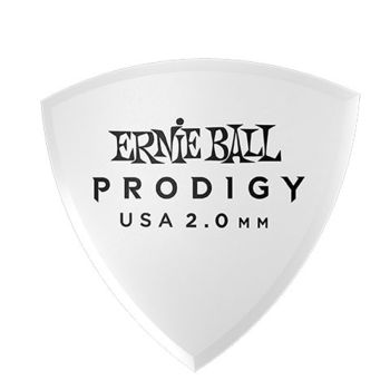 ERNIE BALL - 9337 PLETTRI PRODIGY SHIELD WHITE 2,0 MM BUSTA 6