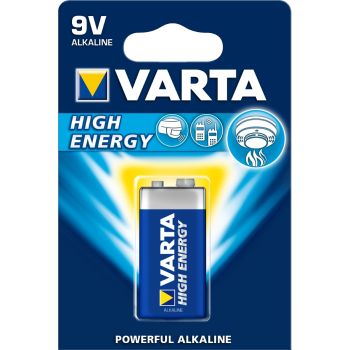 Varta Batteria Alcalina 9V ad alta intensità di energia