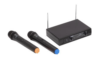SOUNDSATION WF-V21HHA Radiomicrofono VHF Doppio Plug and Play con 2 Mic. Palmari (213.0 MHz - 215.5 MHz)