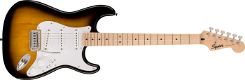 Fender Squier Sonic Stratocaster, Maple Fingerboard, White Pickguard, 2-Color Sunburst