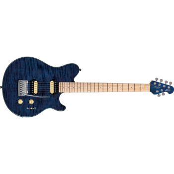STERLING BY MUSIC MAN - AXIS FLAME MAPLE TOP NEPTUNE BLUE